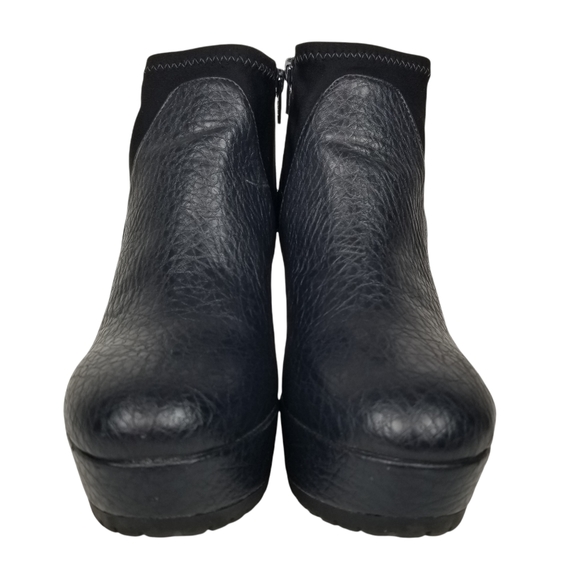 Simply Vera Vera Wang Dark Blue Vegan Leather Kline Ink Platform Wedge Boot - Picture 6 of 11